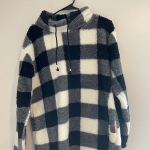 Maurices Scalloped Buffalo check sweater